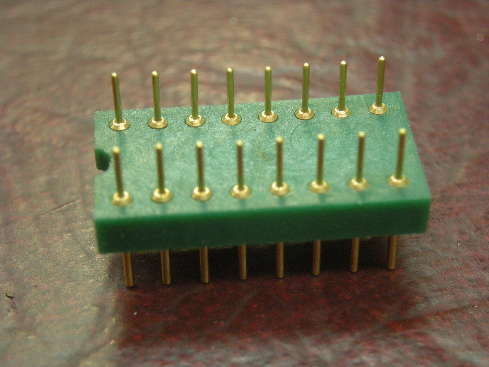 2 Pcs: AUGAT 16 Pin Dip Header, Machined Gold Plated Pins, NOS