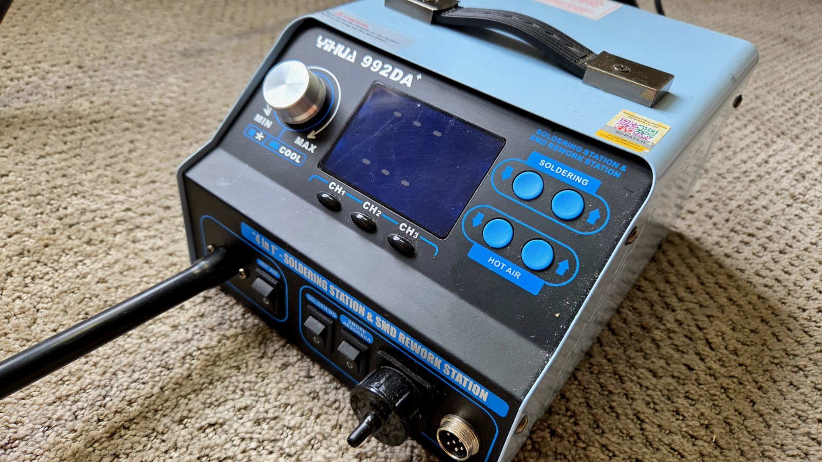 YIHUA 992DA+ 4-in-1 Soldering & SMD Rework Station Hot Air Station