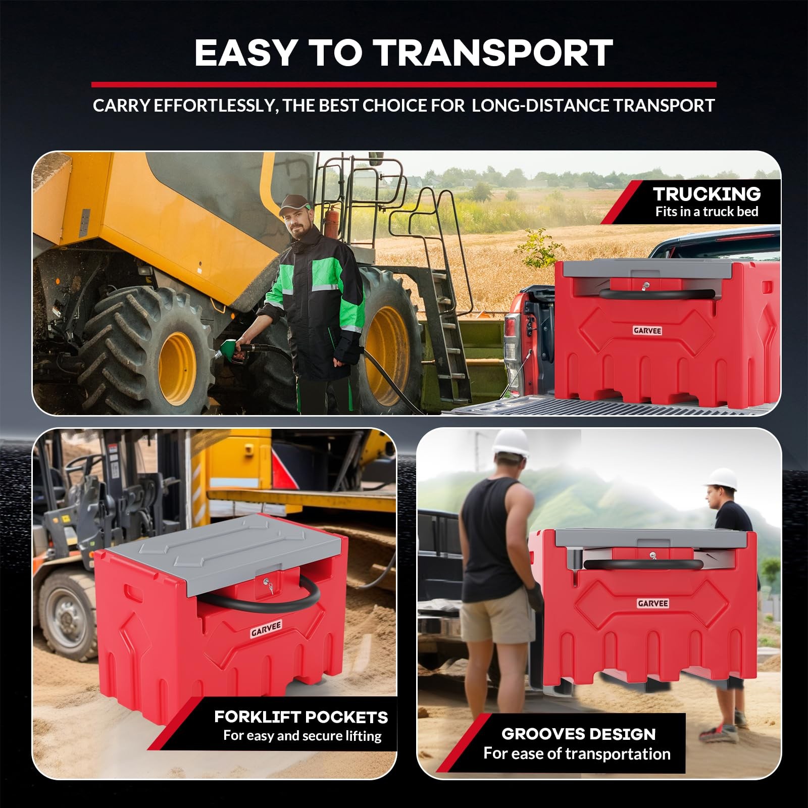 52 gal Portable Diesel Fuel Tank with 12V Electric Transfer Pump High Flow Rate