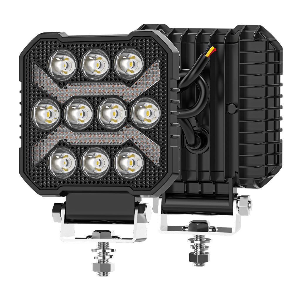 2X Square 4.3» in LED Work Light Headights Fit John Deere Kubota Kubota Tractor