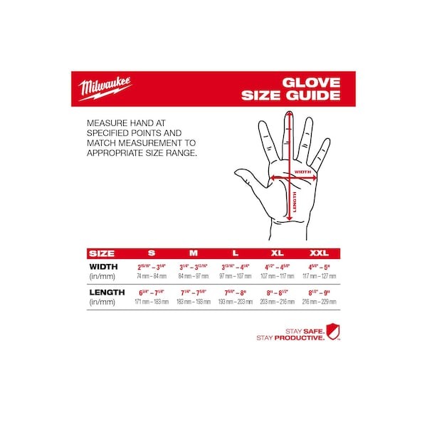 Milwaukee Tool 48-73-8932 High Visibility Cut Level 3 Polyurethane Dipped – L,