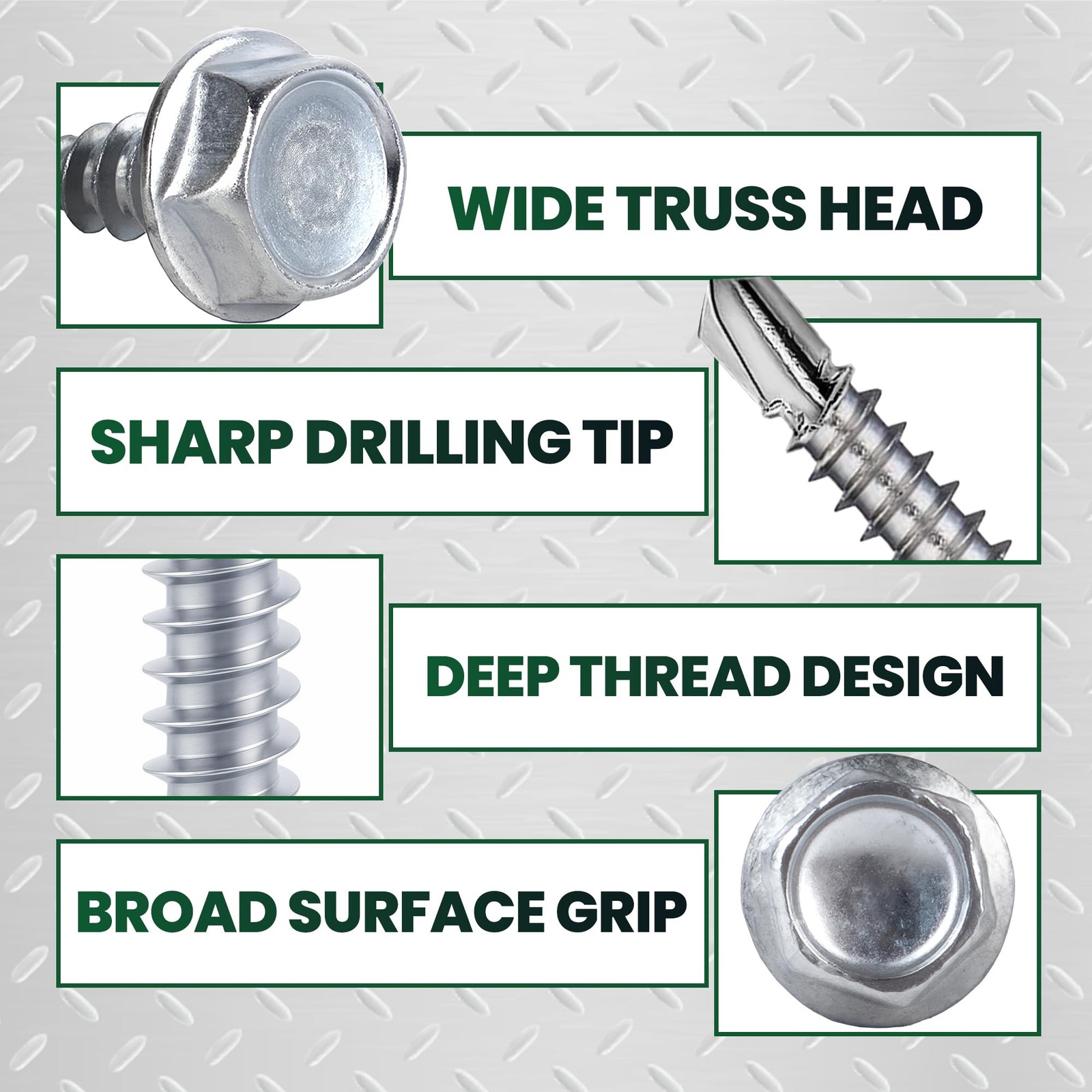 150 PCS Self Drilling Screws for Metal, Wood & Plastic – 410 Stainless Steel …