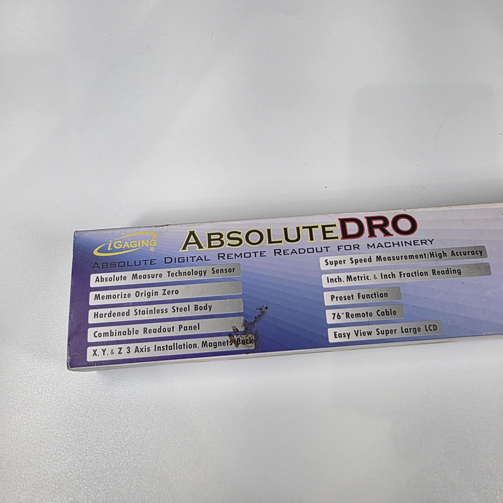 NEW iGaging Absolute DRO Digital Read Out Stainless Steel Beam 3 Sep Read Outs