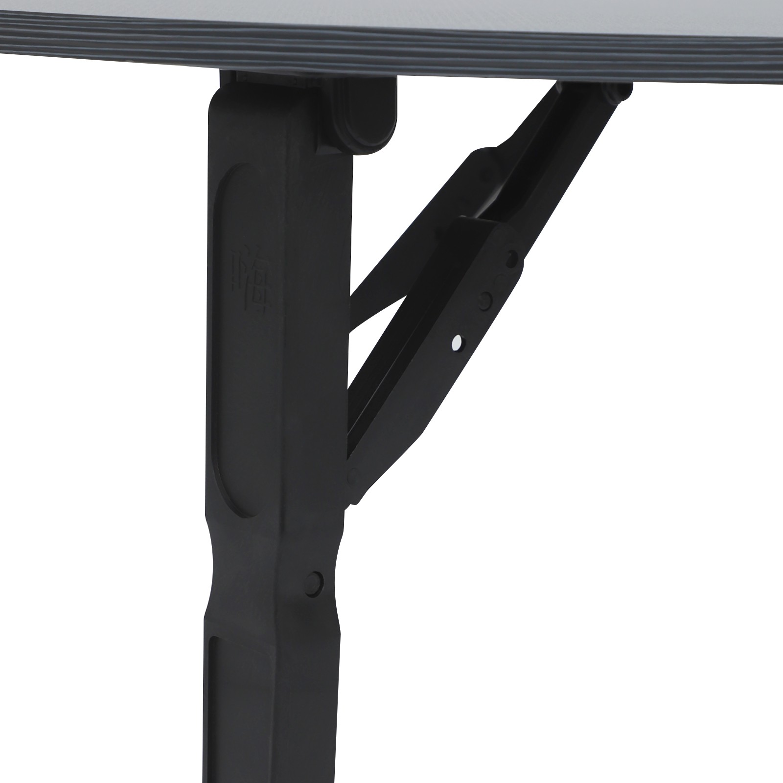 Coffee Table -80x48x36cm- Black Brushed Tabletop Folding Table For Small Place.