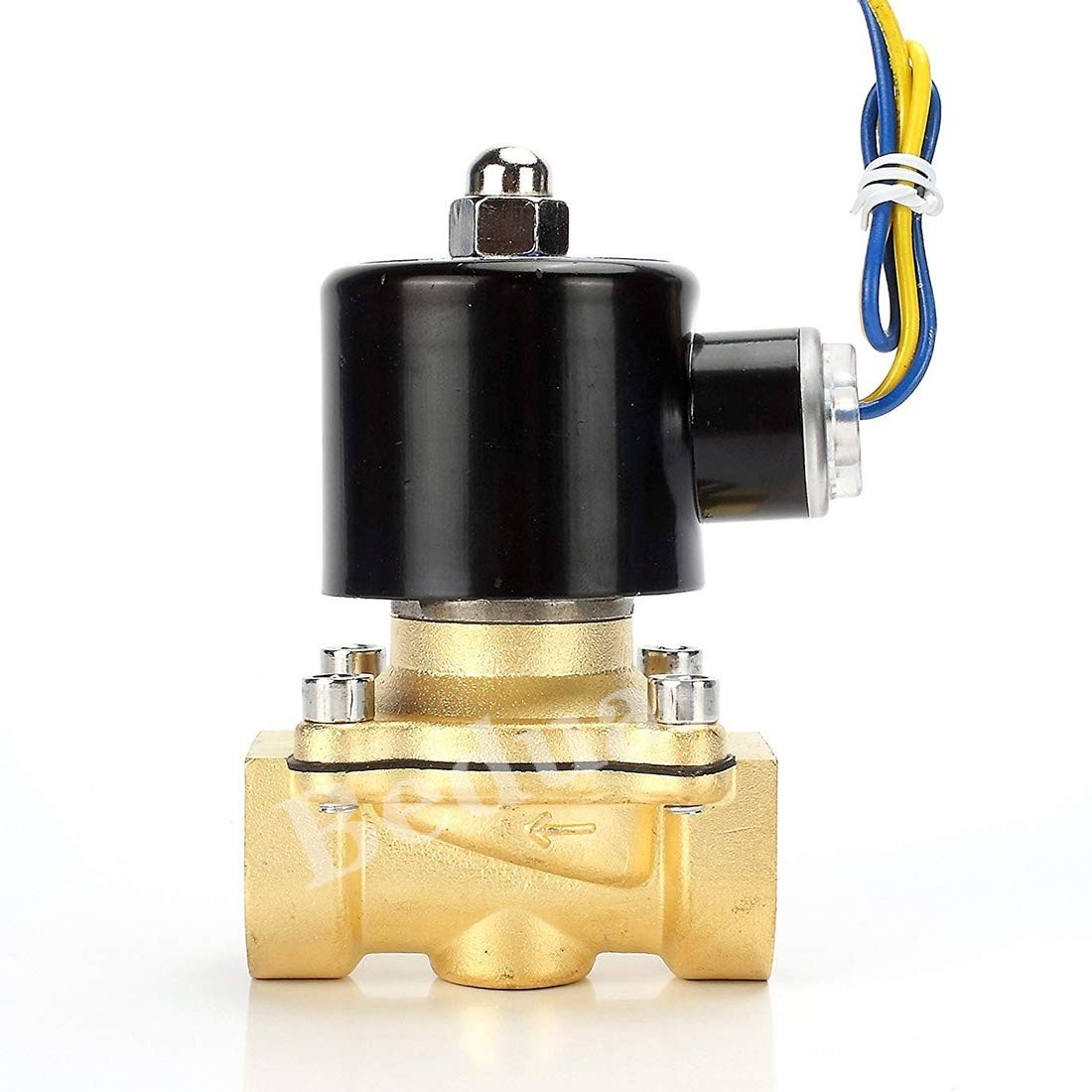 1/2″ 12V Brass Electric Solenoid Valve – Normally Closed Air, Water, Gas, Fuel,