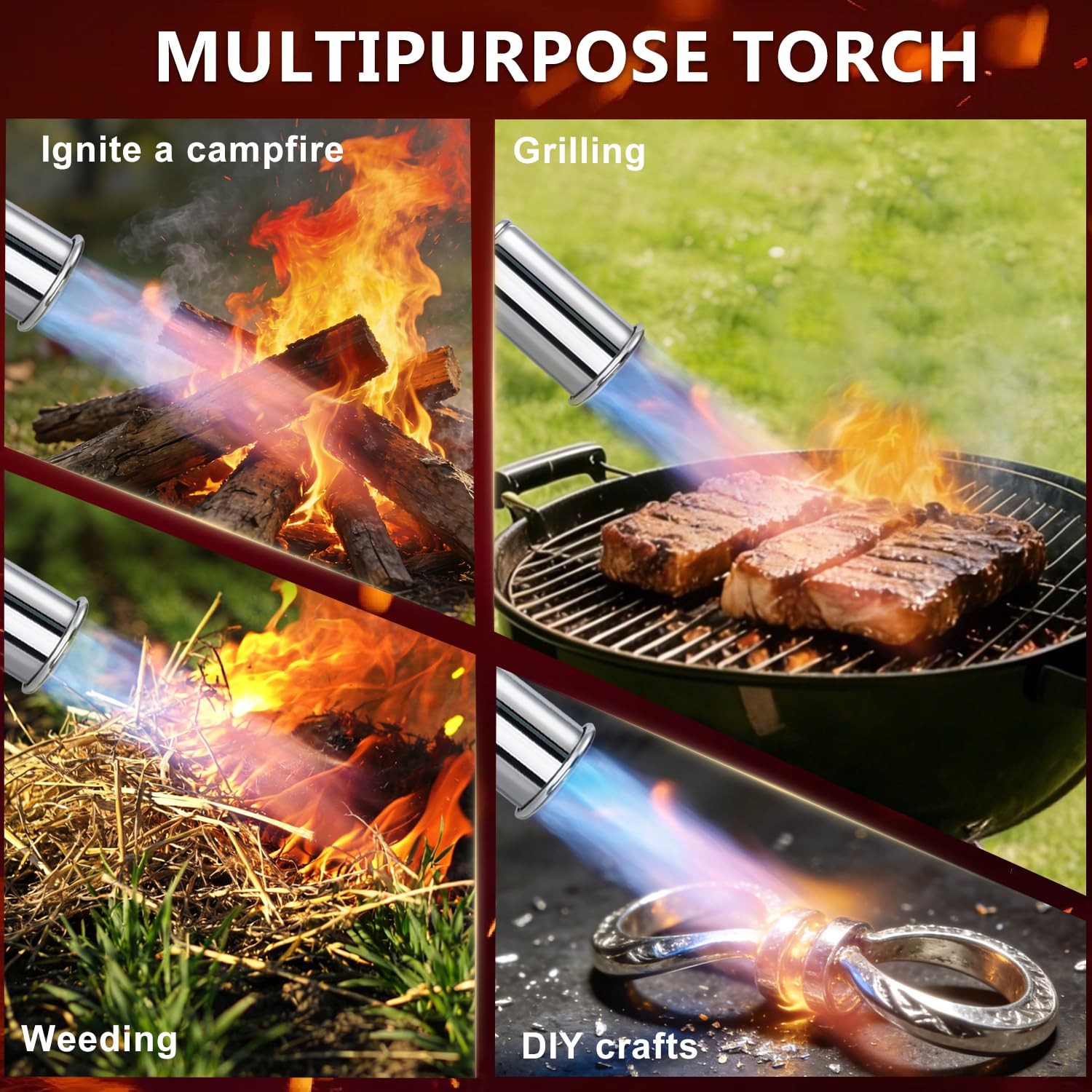 Powerful Propane Torch with Detachable Design, Adjustable Option 1