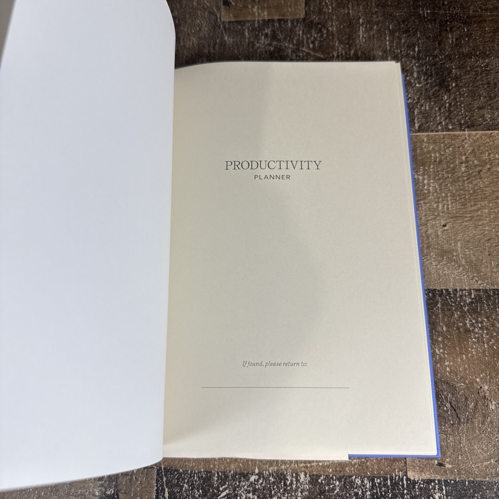 BRAND NEW PAPIER Blue & Cream Start Fresh Everyday 16 Week Productivity Planner