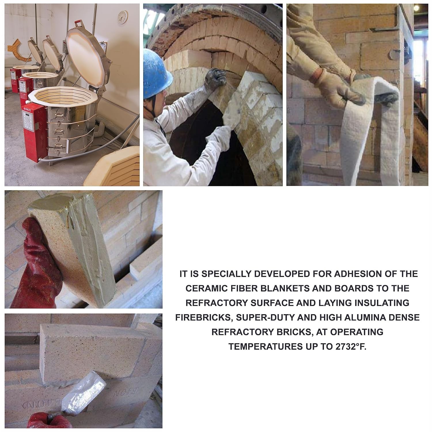 SIMOND STORE Refractory Mortar – 4 LBS – High Heat Mortar Mix – 2700F Rated
