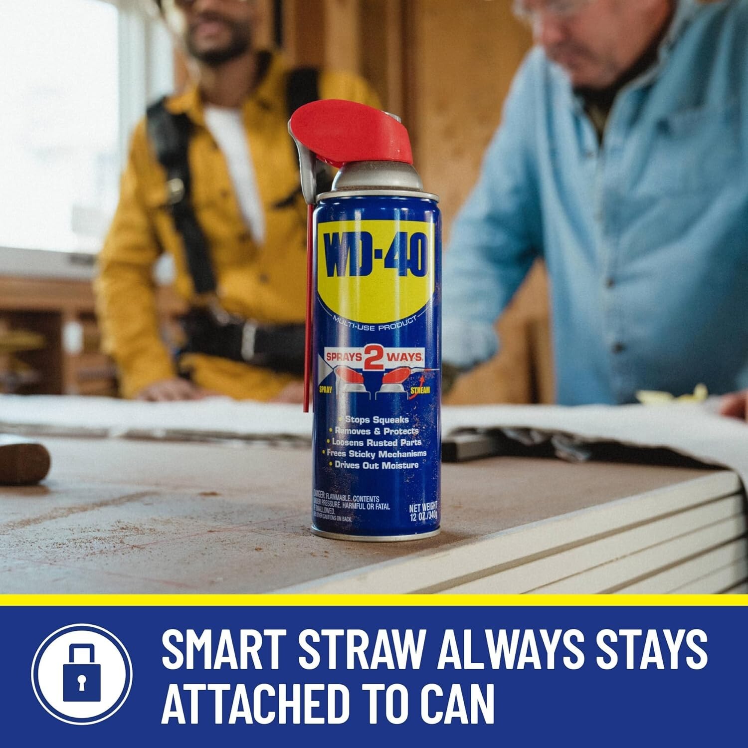 WD-40 Multi-Use Product with Smart Straw Sprays 2 Ways, 12 OZ [6-Pack]