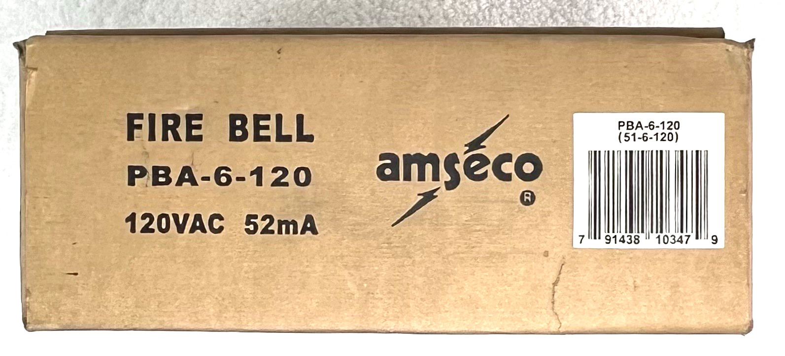 POTTER Indoor/Outdoor 6″ Bell AMSECO 120VAC 92dB .05A PBA-1206 – PBA-6-120