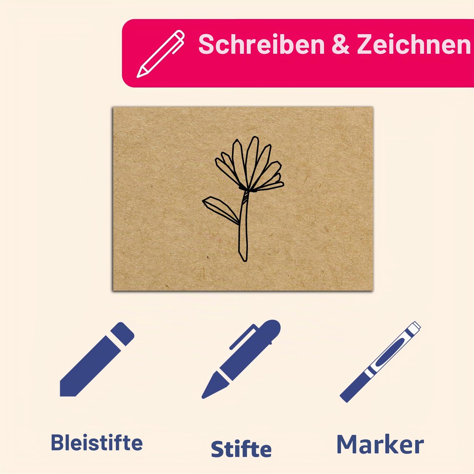 50 Sheets A3 200g Kraft Paper, Cardboard Paper Clayboard Brown Cardboard