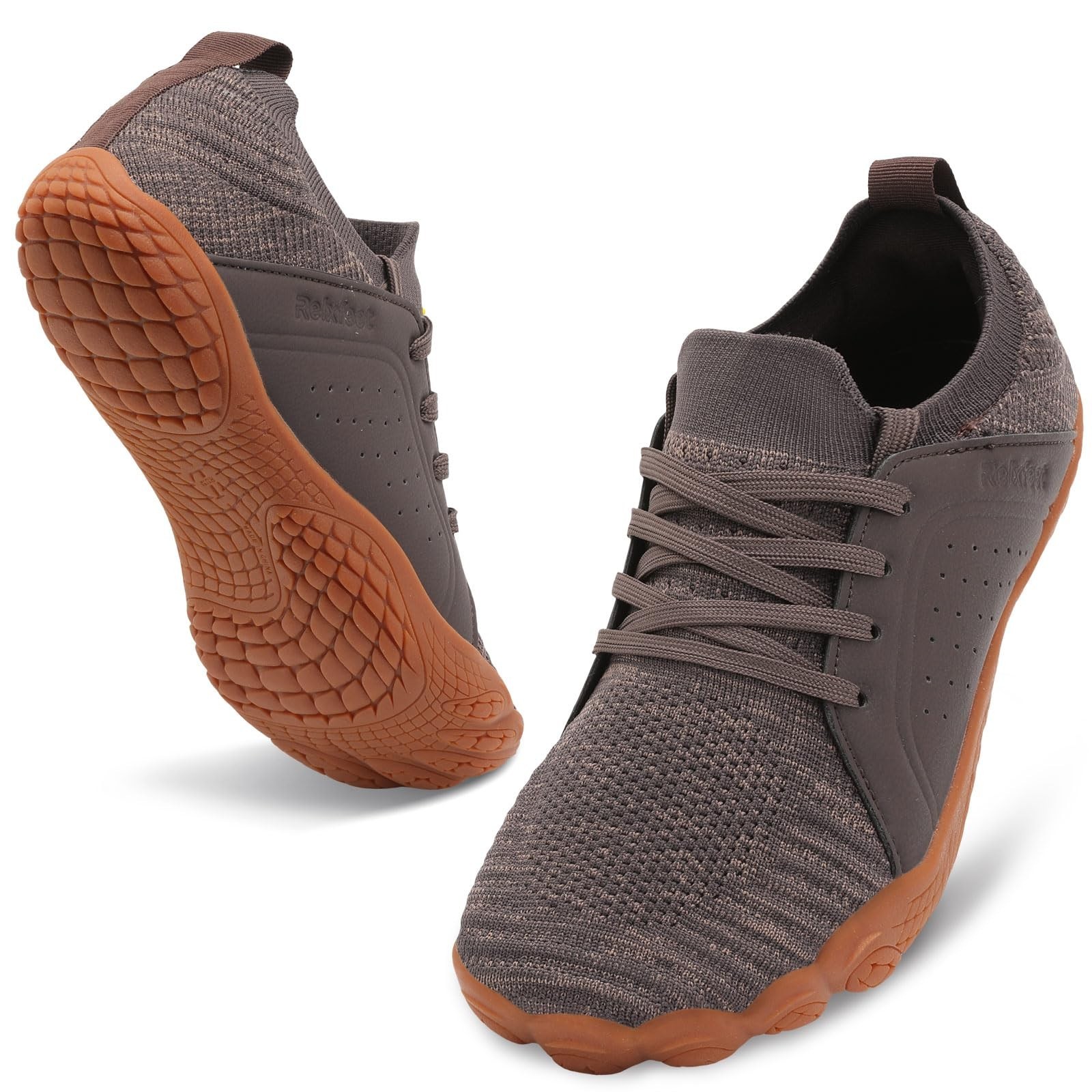 relxfeet Men’s Barefoot Trail Running Shoes Minimalist Wide Toe Box Design Ze…