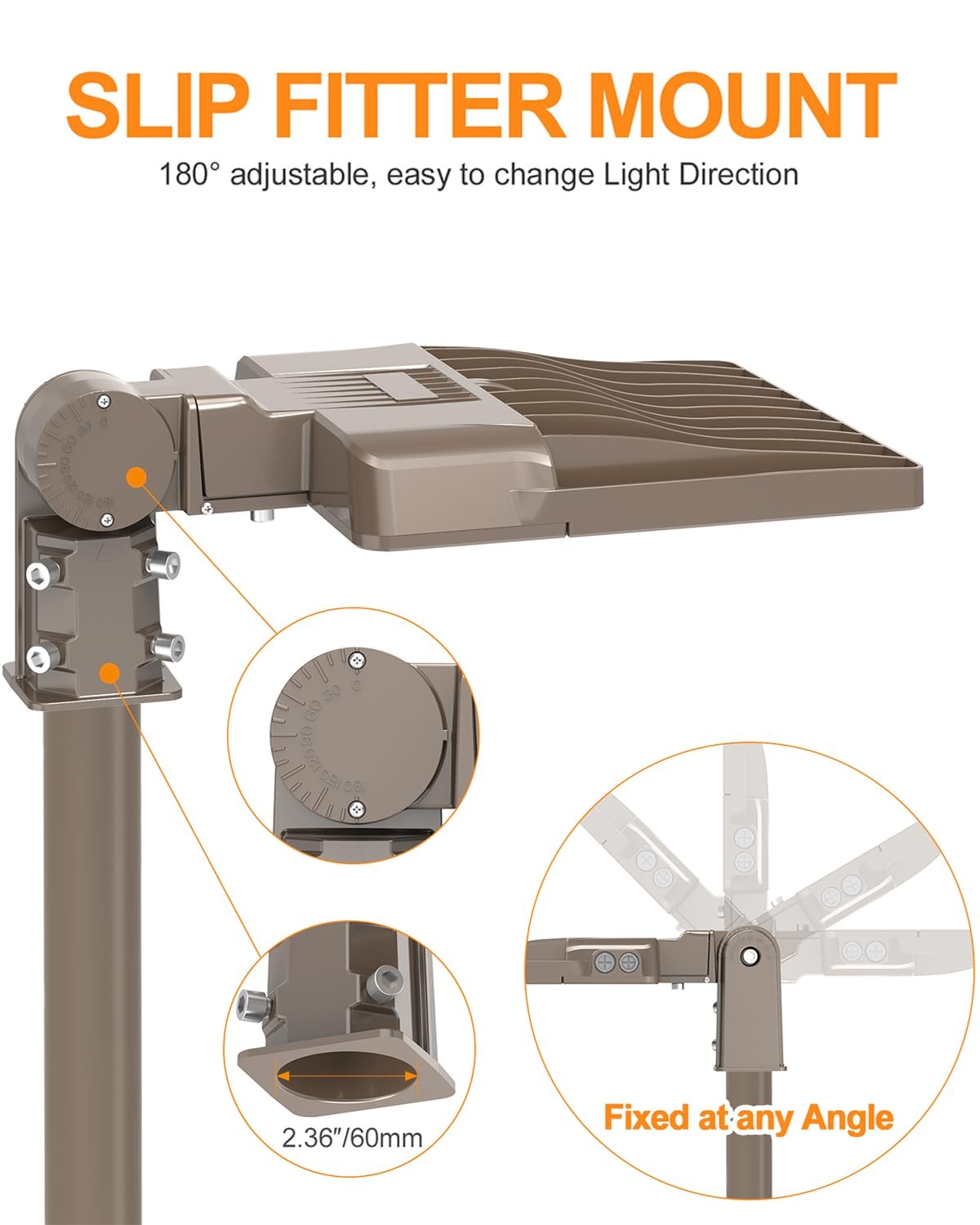 320W LED Parking Lot Light Dusk to Dawn Commercial Shoebox Stadium Light-48000LM