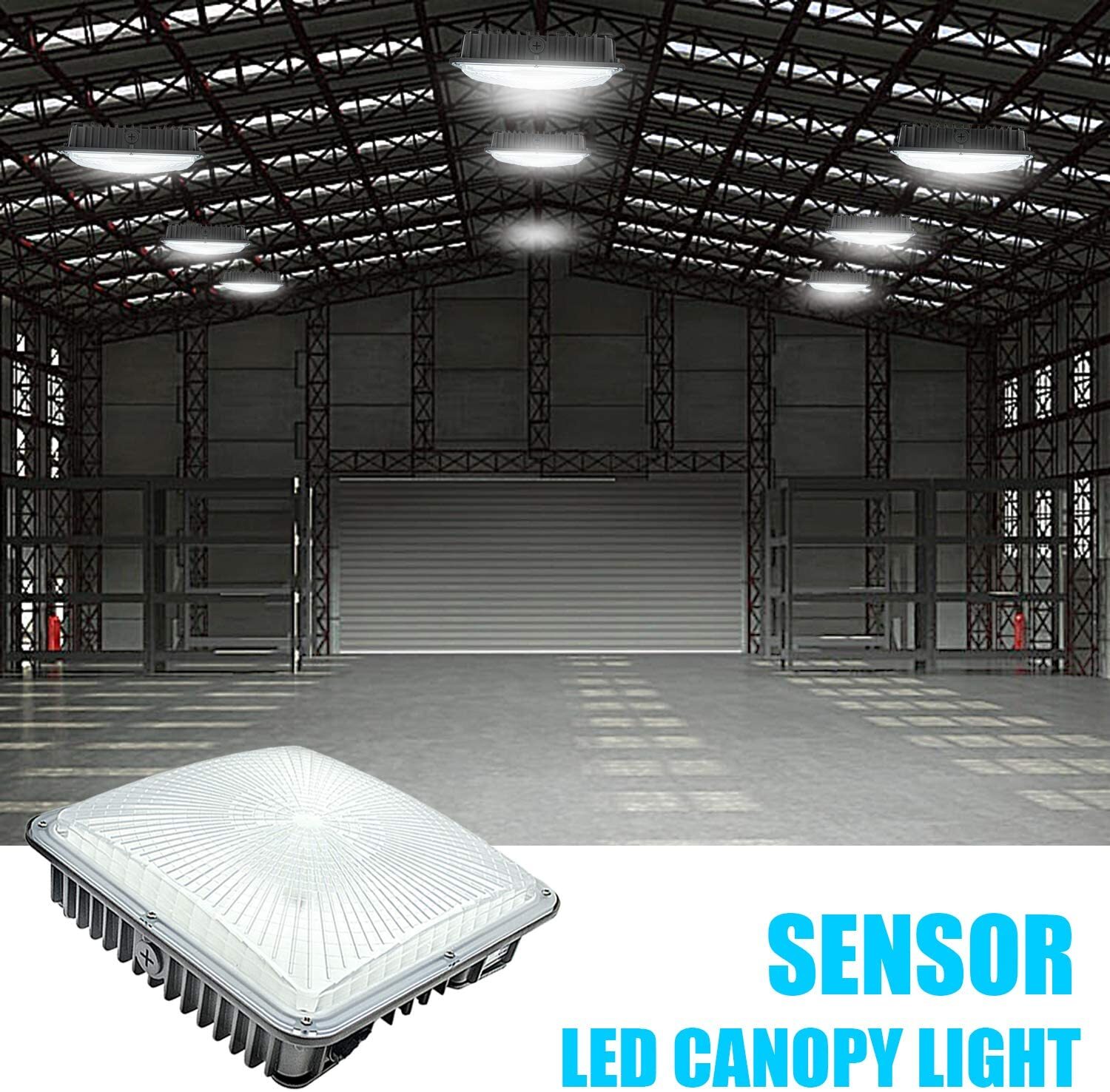 70W LED Canopy Light Commerical Outdoor Gas Station Square LED Lights IP65 4Pack
