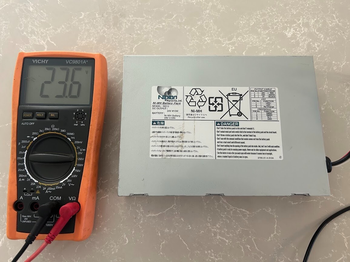 BS10A-H24/2.0L NIPRON 410W 24V BS10 Ni-MH BATTERY Tested