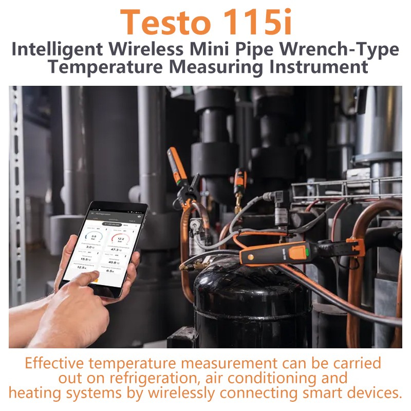 Testo 0563 0002 10 Smart Probes AC & Refrigeration Test Kit 2x549i & 115i HVAC