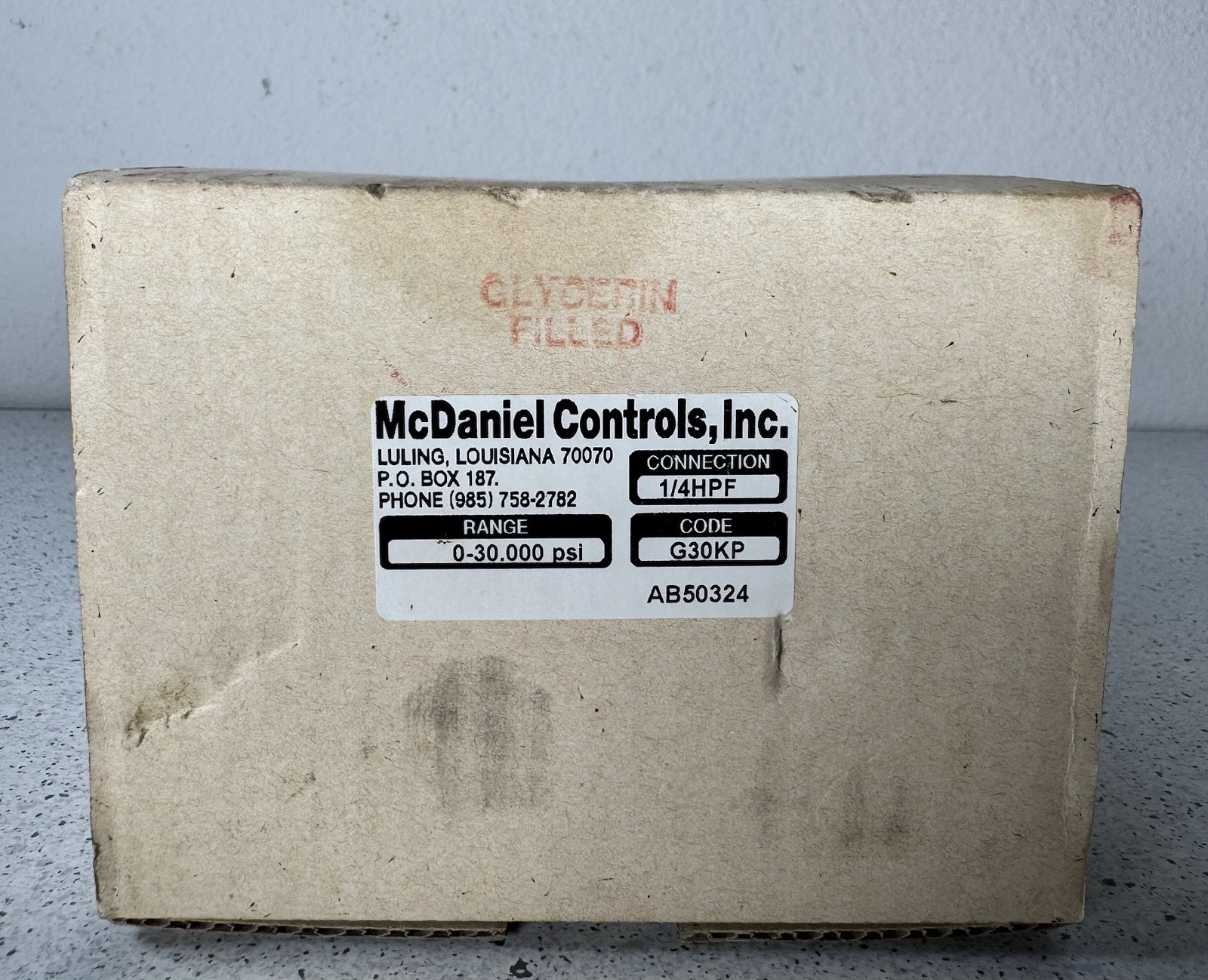 MC DANIEL CONTROLS INC G30KP 30,000 PSI HIGH PRESSURE HYDRAULIC GAUGE