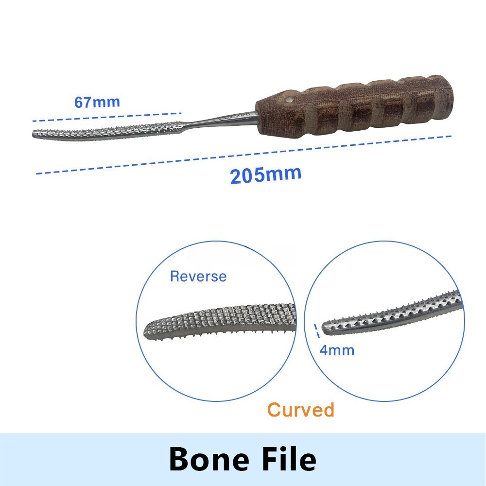 Bone File Bone Rasp Grinding Bone Orthopedic Surgery Instrument Straight Curved