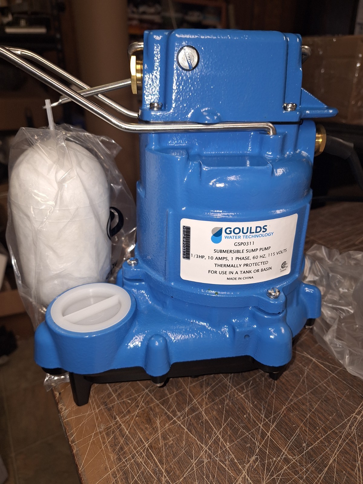 Goulds GSP0311 1/3HP Submersible Sump Pump 1/60-115v with float switch