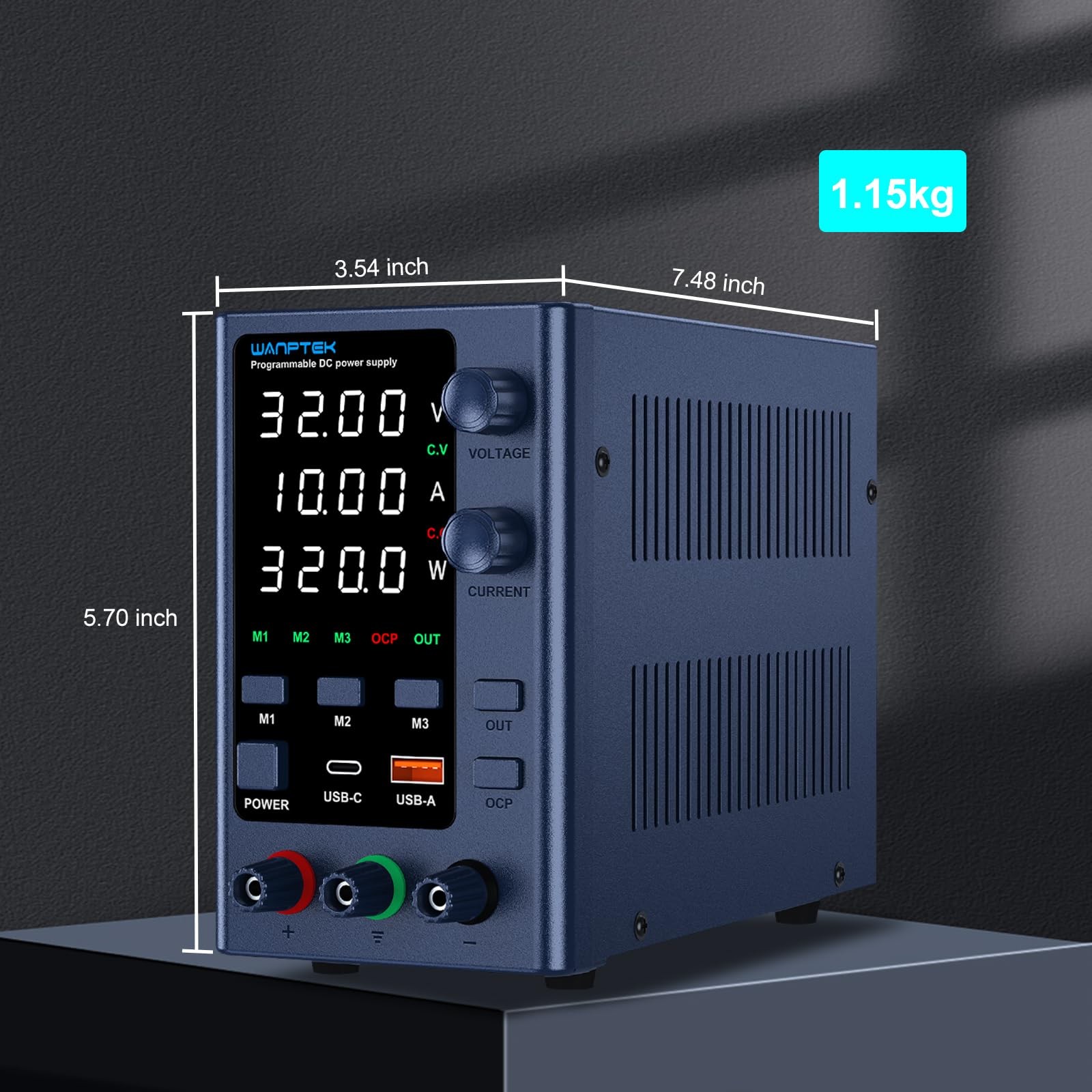 WANPTEK POWER DC Power Supply Variable 0-32V 0-10A, Bench Power Supply Adjust…