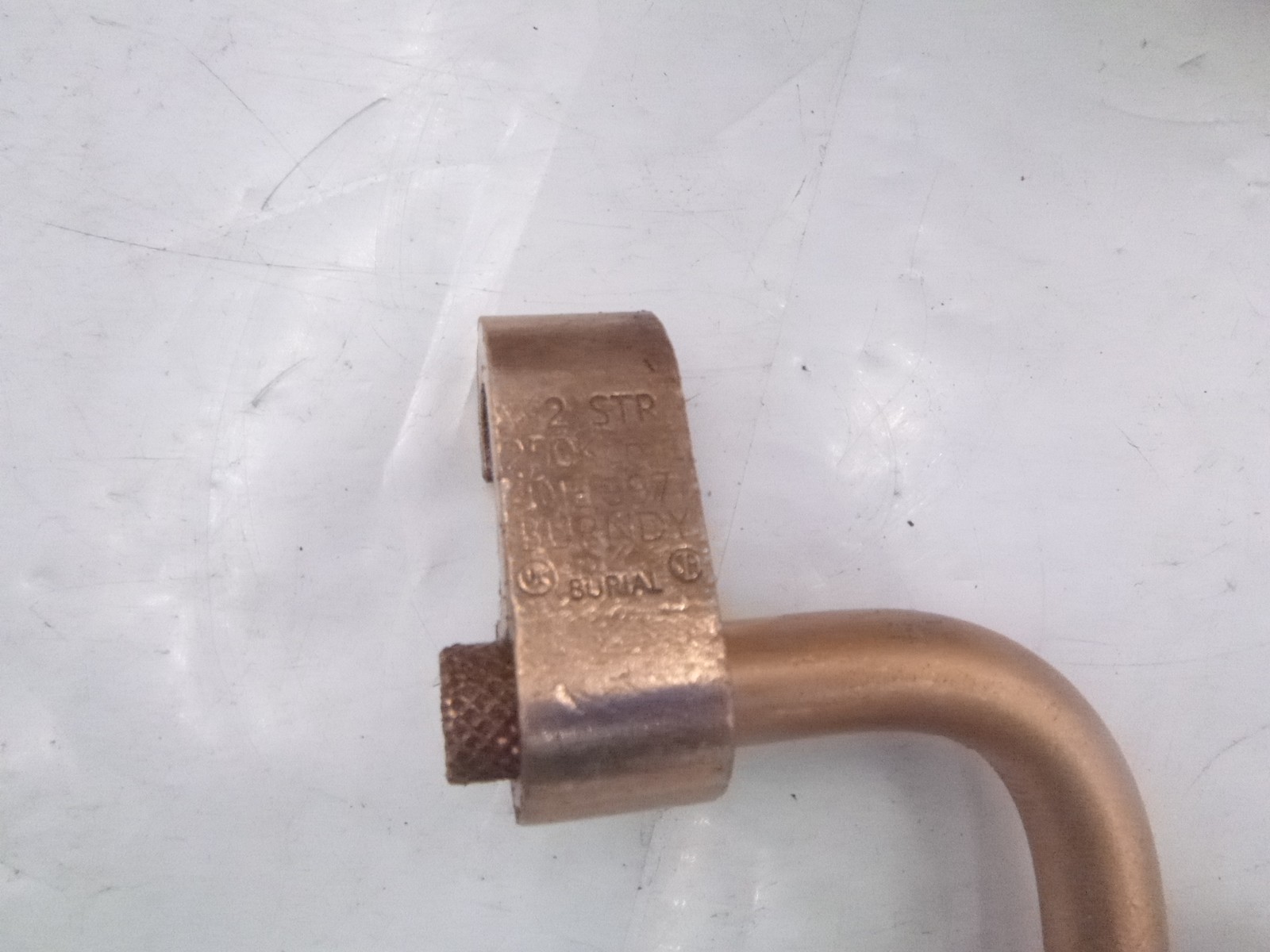 Burndy Copper Compression Grounding Connector 3/4″ Rod 2 AWG Stranded