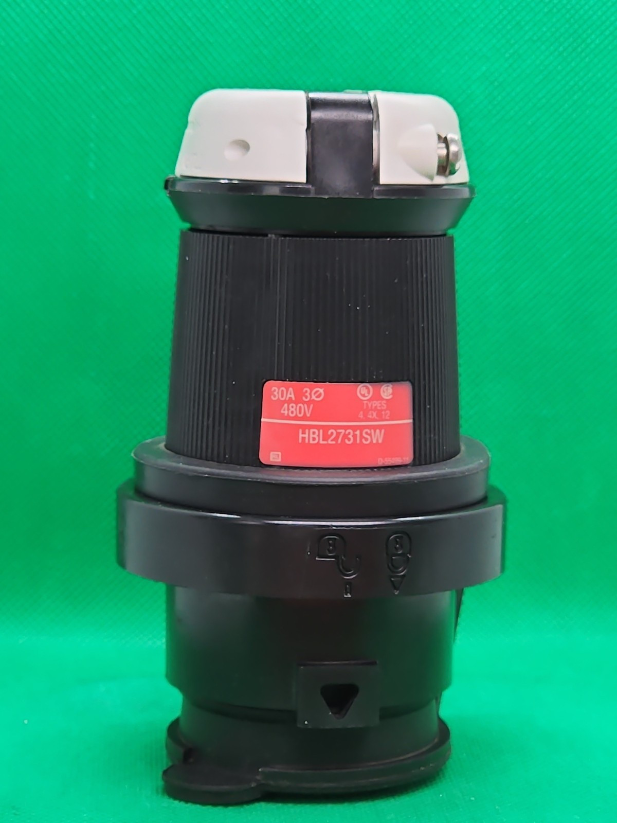 HUBBELL HBL2731SW 30A 480V SAFETY-SHROUD TWIST-LOCK [2RE4-1]