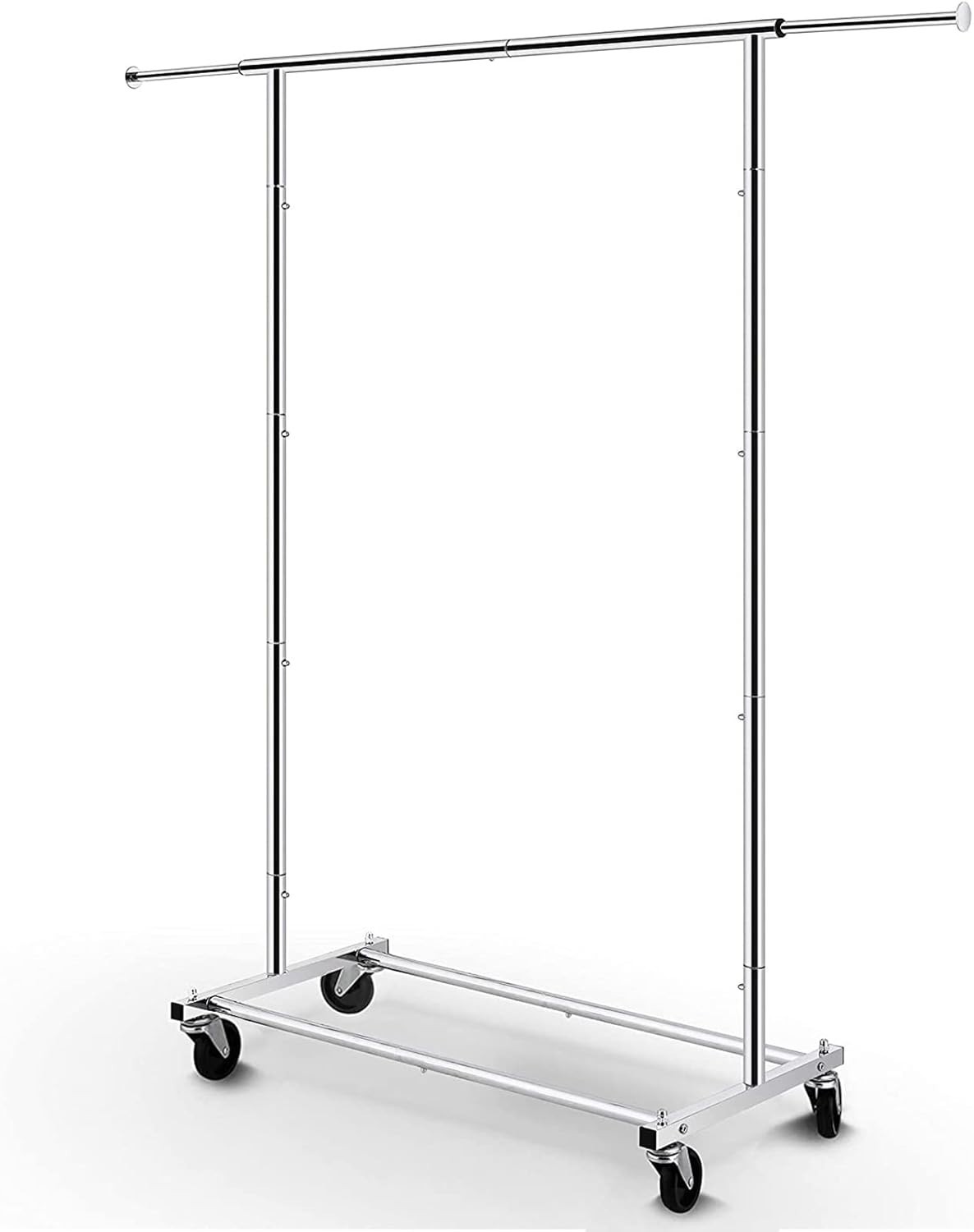Lightweight Rolling Garment Organizer with Adjustable Rod – Ideal for Any Room