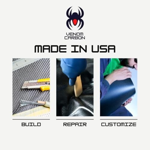 12 Inch x 5 Foot Twill Weave Carbon Fiber Cloth Sheet UV Epoxy Resin Kit