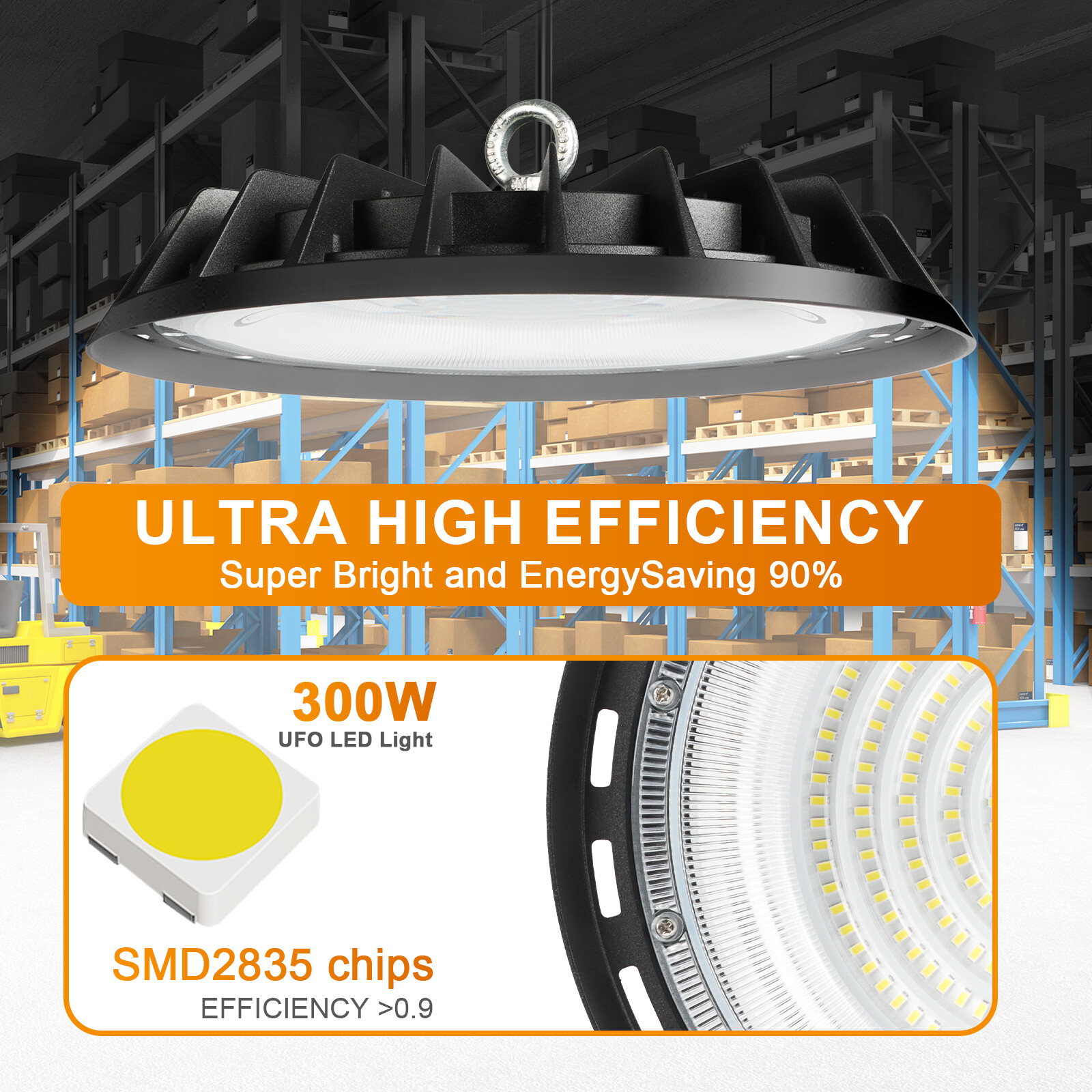 300W UFO Led High Bay Light Industrial Commercial Factory Warehouse Shop Light