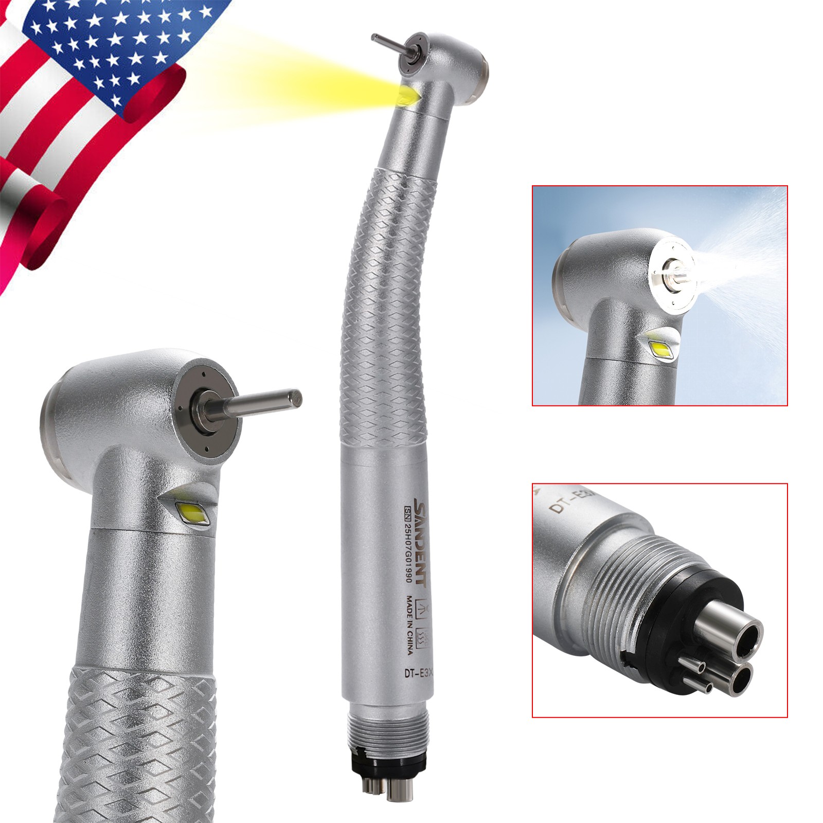 Dental LED handpiece integrate E-generator Handpiece 4H 4 water spray Electric