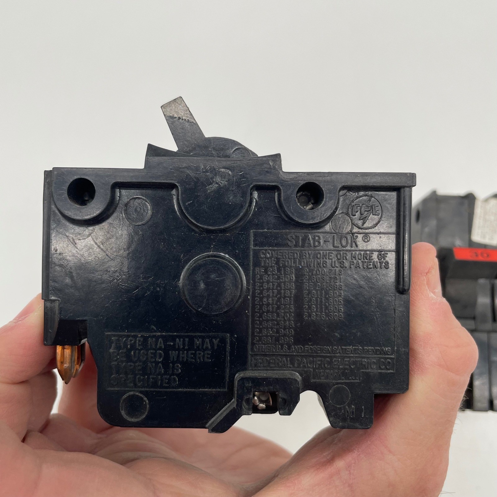 Federal Pacific Electric FPE Stab-Lok 30 Amp 2 Pole Circuit Breaker Type NA Pair