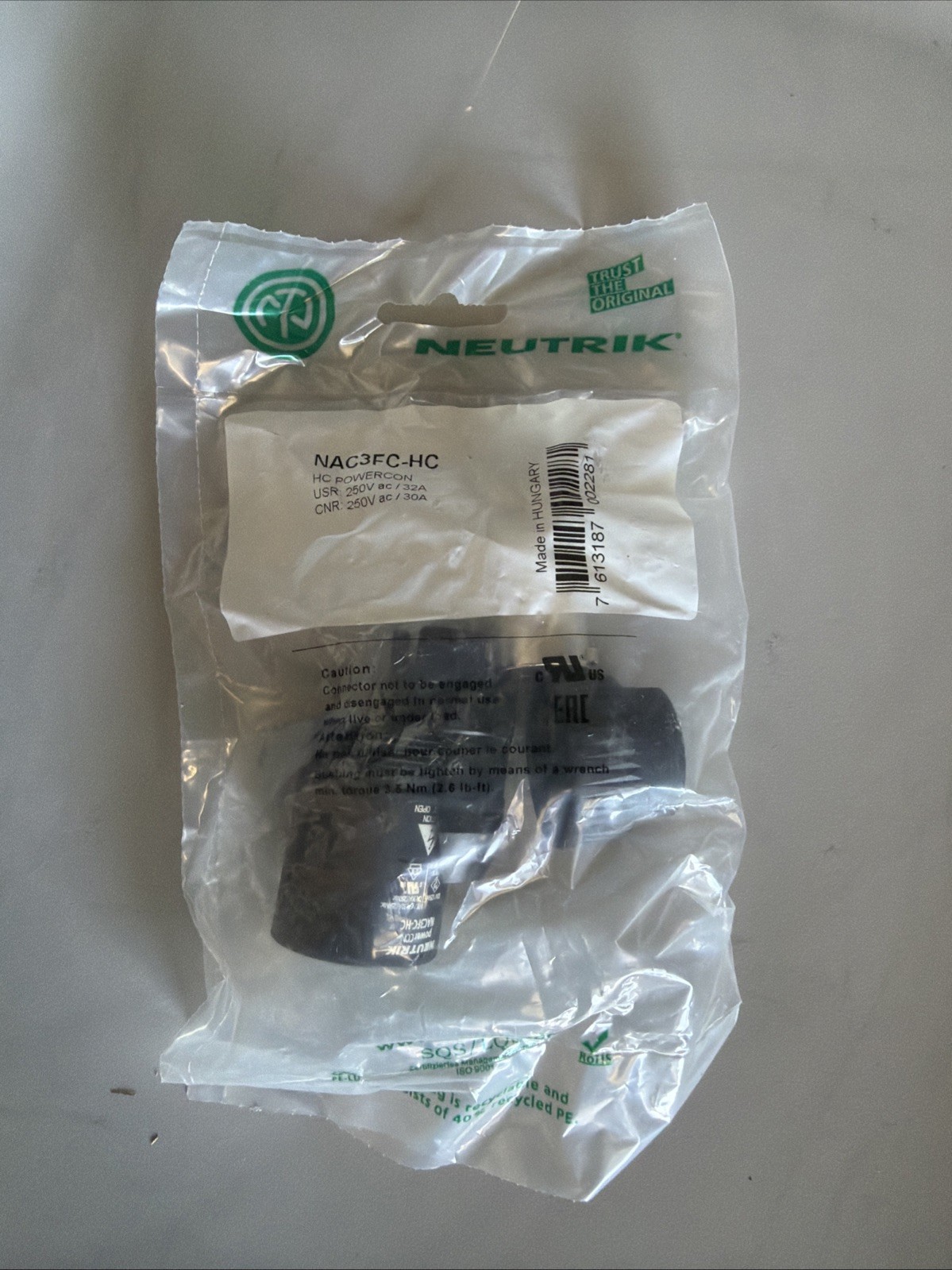 Neutrik NAC3FC-HC powerCON 32 A cable connector