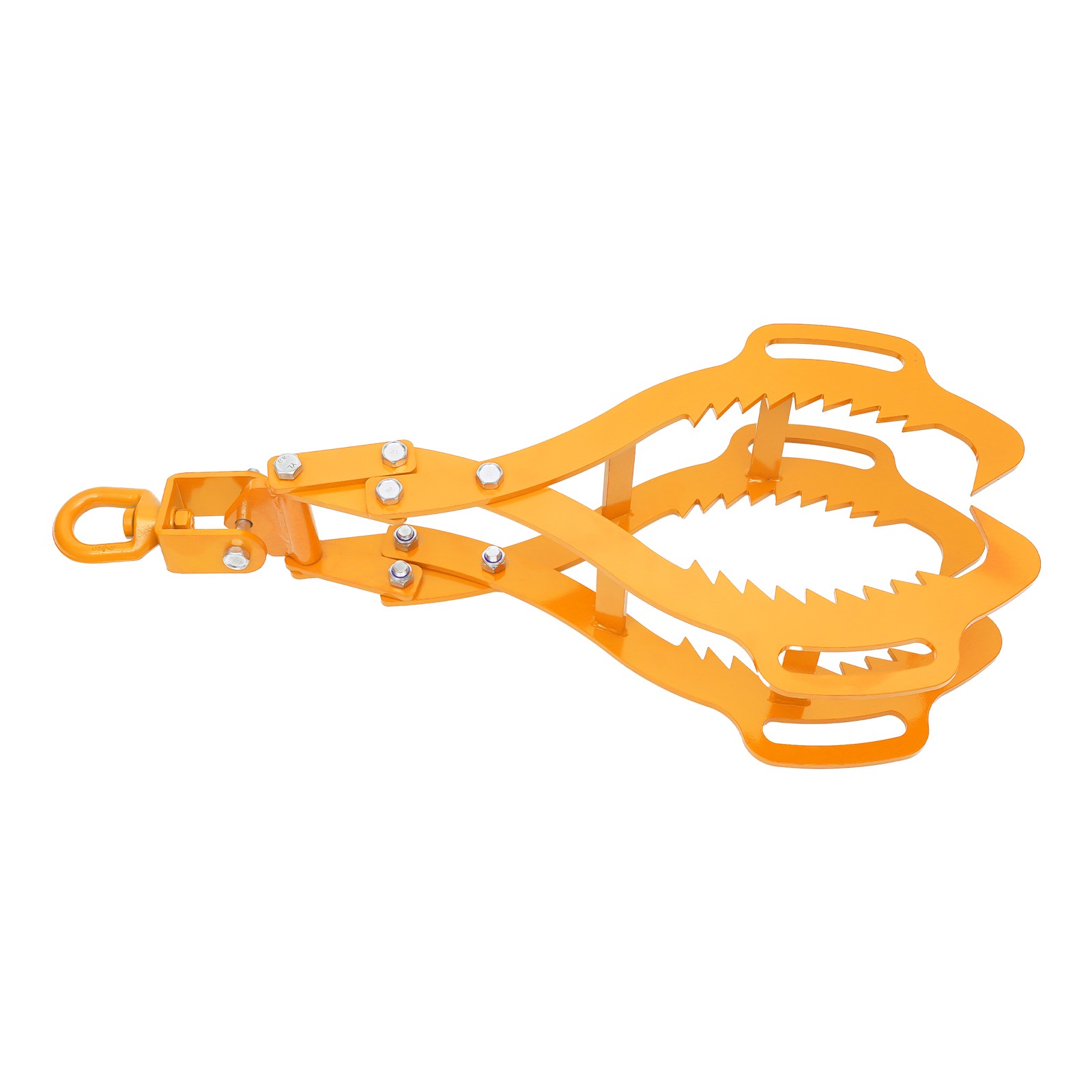 28in Log Lifting Tongs Timber Lifting Tongs 4-claw Yellow For Truck ATV Tractor