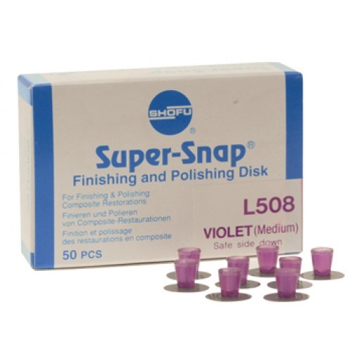 Shofu L508 Super-Snap Finishing Polishing Disks Medium Regular Dark Violet 50/Bx