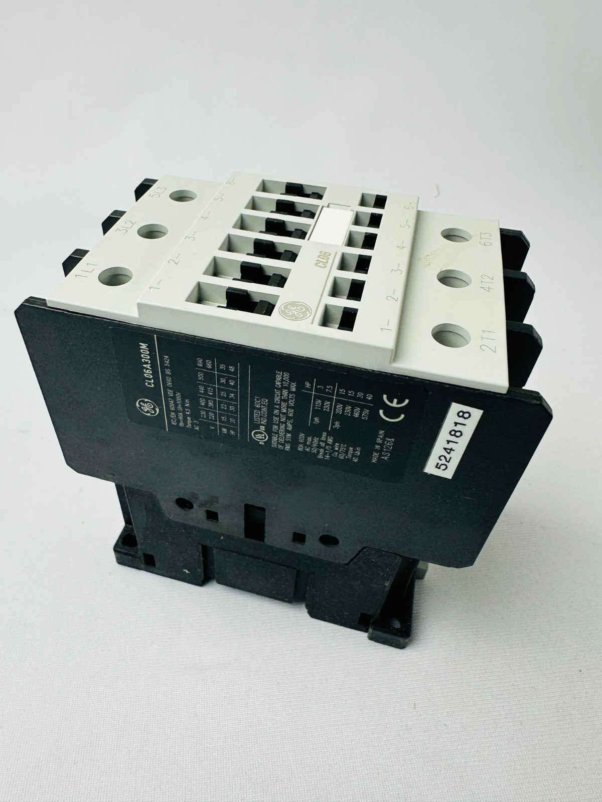 GE General Electric CL06A300M Contactor with LB4AL 208v Coil