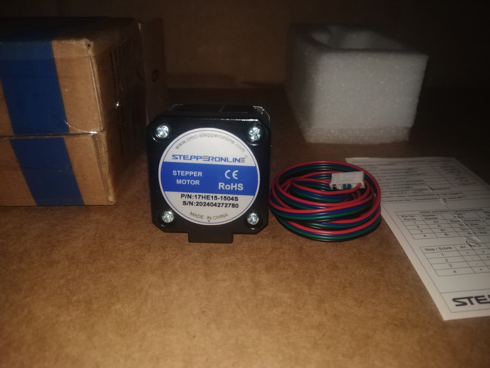 Stepperonline Stepper Motor 17HE15-1504S