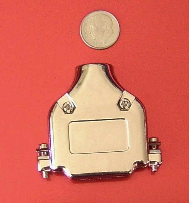 Qty=1 DB25 Metal die cast hood for 25 pin D-sub RS232. RFI/EMI Shielding!