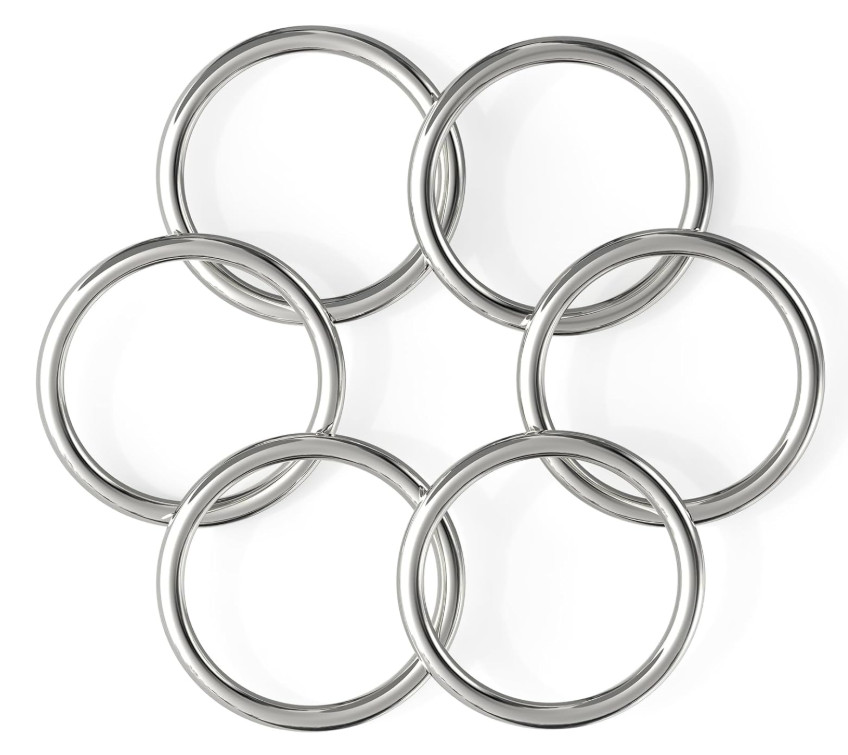 Stainless Steel Round Rings Heavy Duty Solid Metal O Ring Welded Smooth 15~150mm
