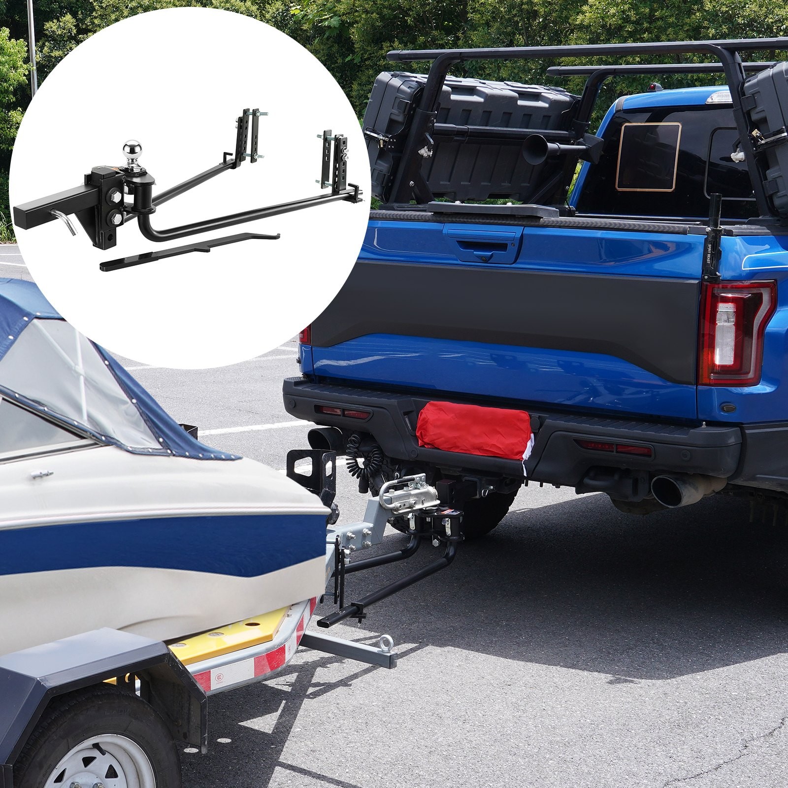 NEW VEVOR Weight Distribution Hitch,1,000 lbs Weight Distributing Hitches Kit wi