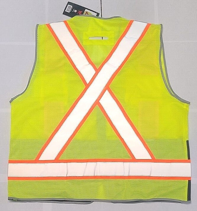 Black Bottom High Visibility Reflective Class II Ansi Safety Vest Free Shipping