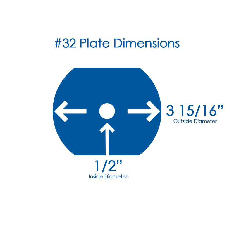 #32 Grinder plate with 3/8″ Holes and 2 Flat Edges. Fits Butcher Boy Grinders