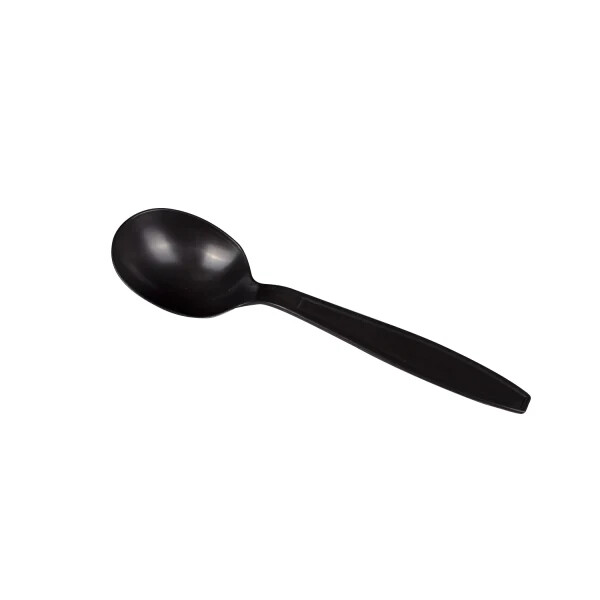Karat PP Plastic Extra Heavy Weight Soup Spoons – Black – 1,000 ct, U2032B