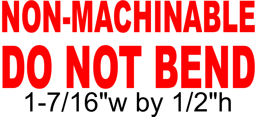 NON MACHINABLE DO NOT BEND – Ideal 4911 Self Inking Rubber Stamp – RED INK