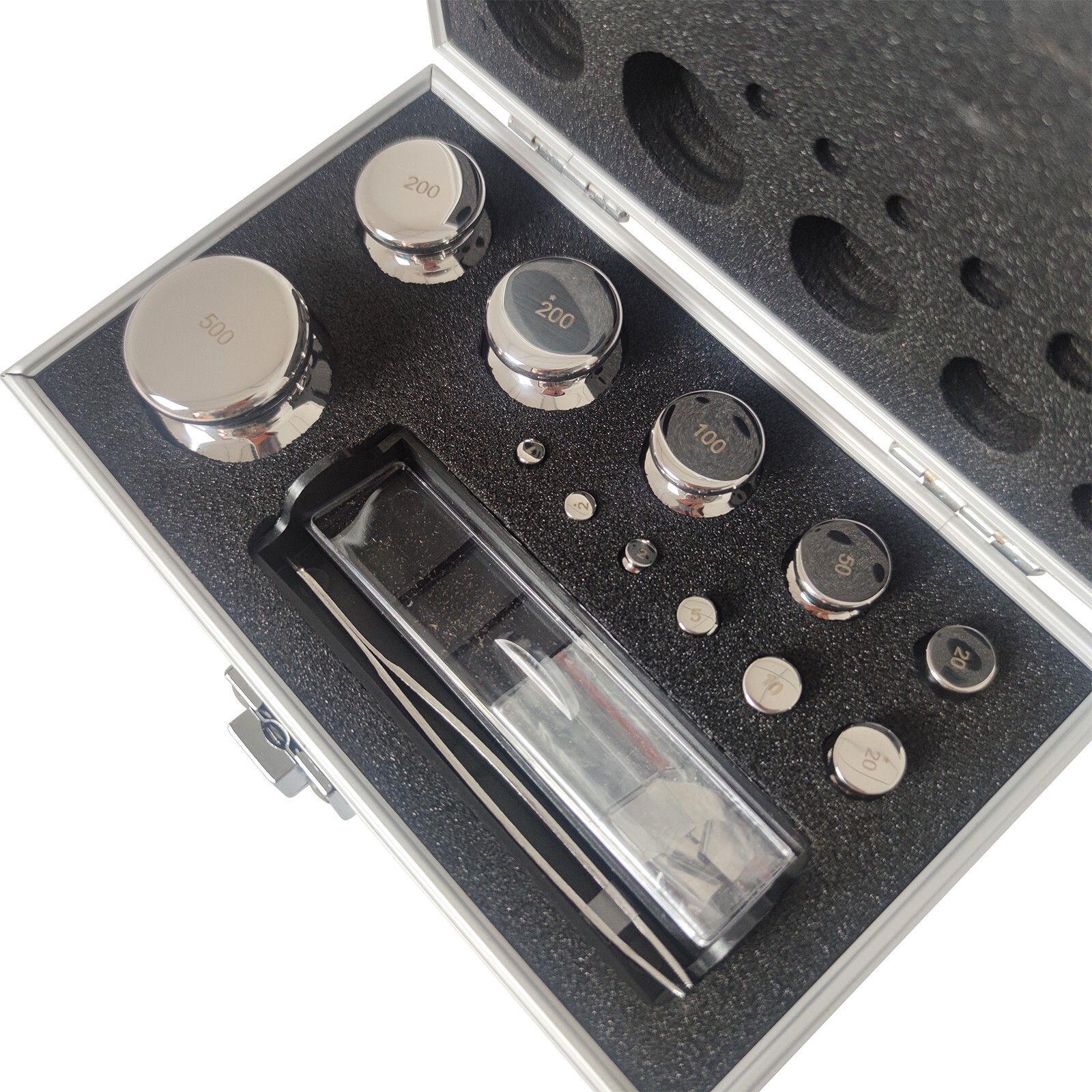 25 PCS/Set F1 Grade 1mg-500g Stainless Steel Calibration Balance Weight Kit
