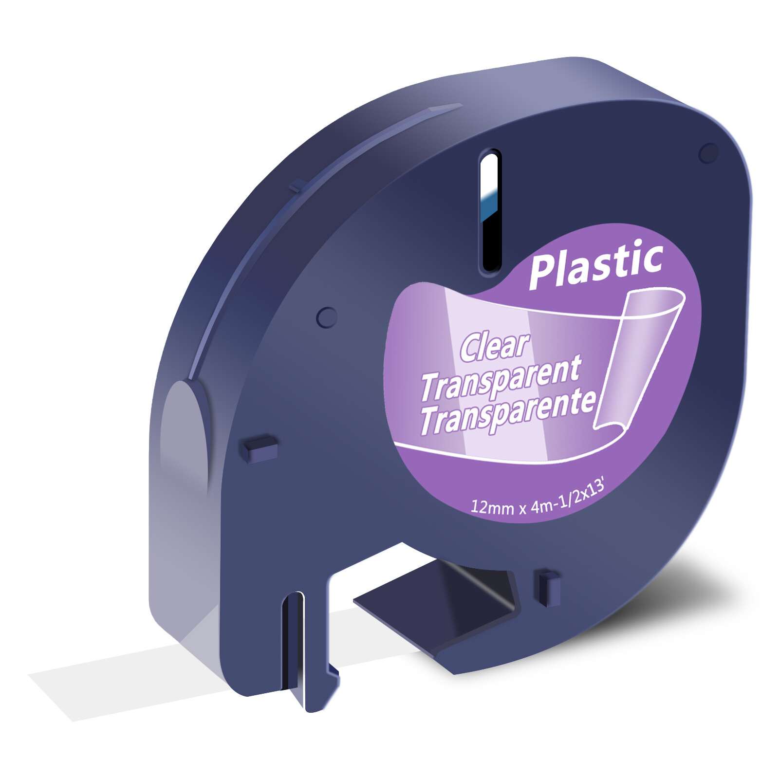 4PK Compatibel for Dymo 16952 Letratag Refill Clear Plastic 12mm Label Tape 13ft