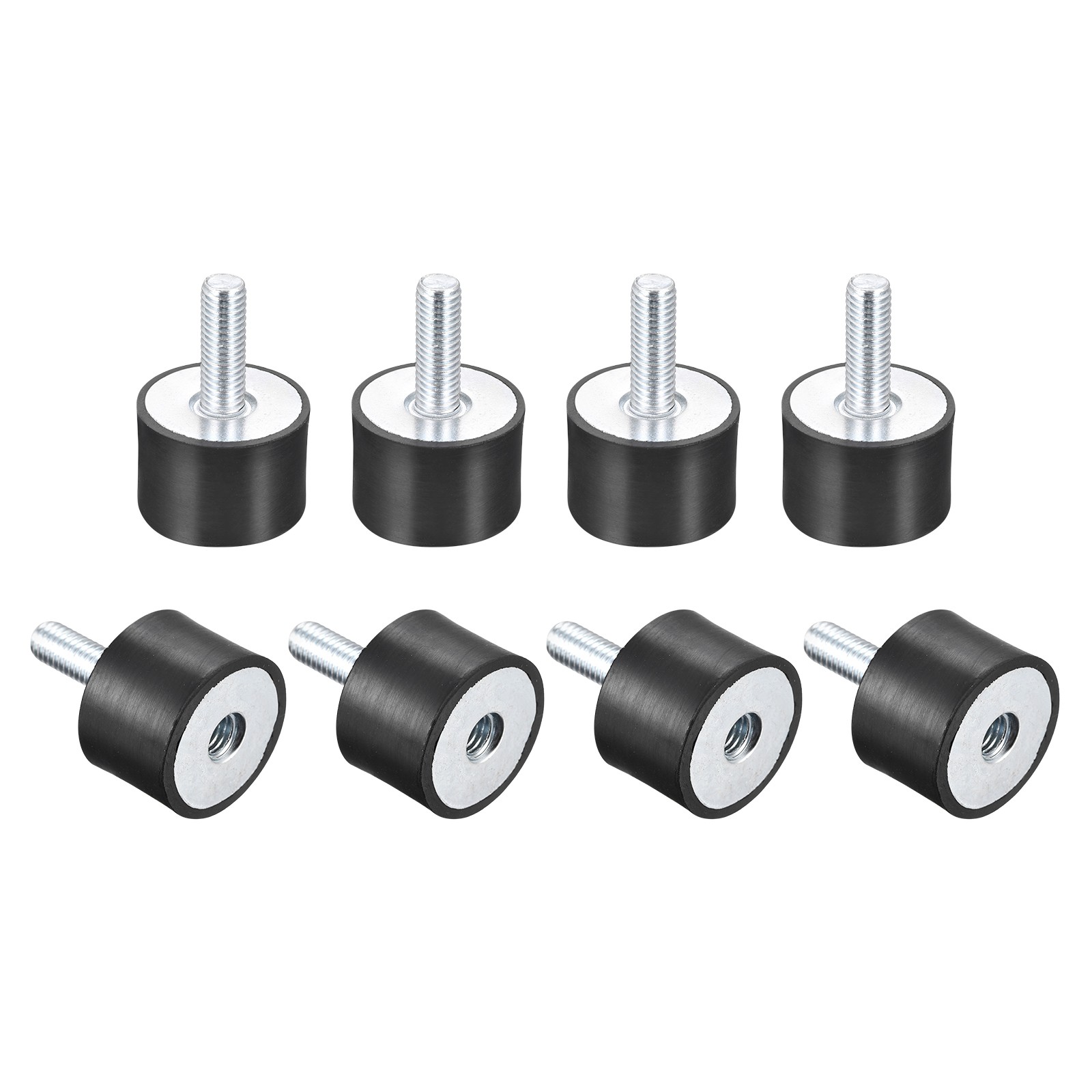 8Pcs M8 Male/Female D30xH20 Rubber Mount Vibration Isolator