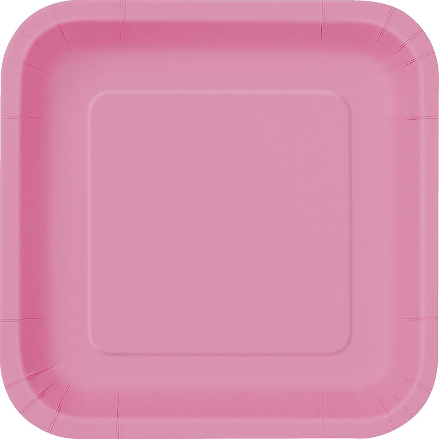 Hot Pink Square Disposable Paper Dessert Plates – 7», 16 Pieces – Perfect fo…