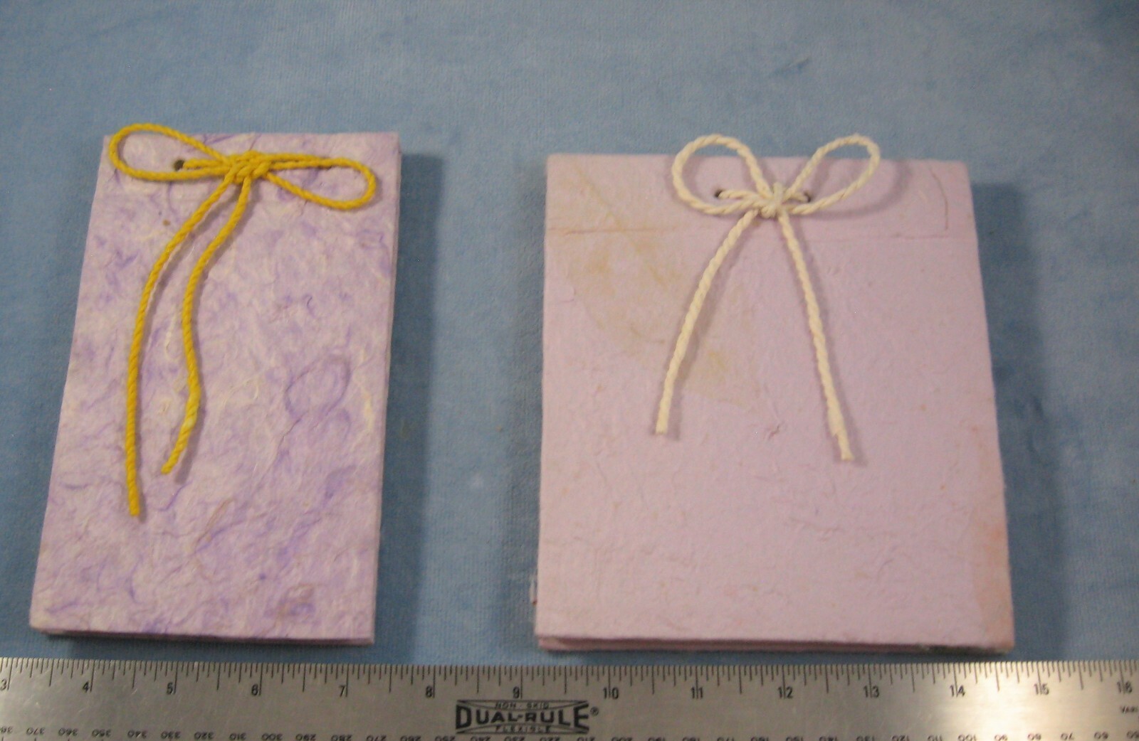 2 Handmade Natural Paper Blank Book-Journal-Diary-Notepad-Dream Book-Memo NOS