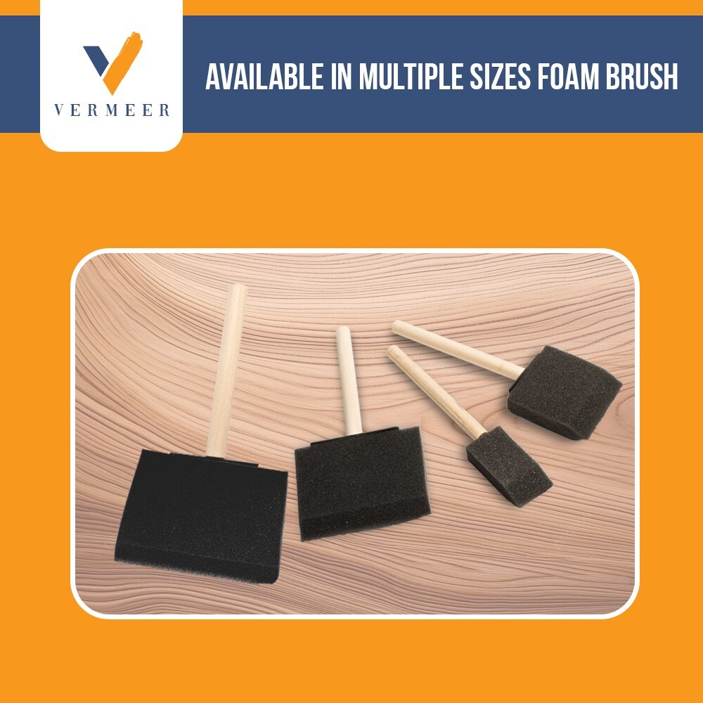 36Count – 3″ Disposable Poly Foam Brushes for All Paints, Stains, Varnish & Glue