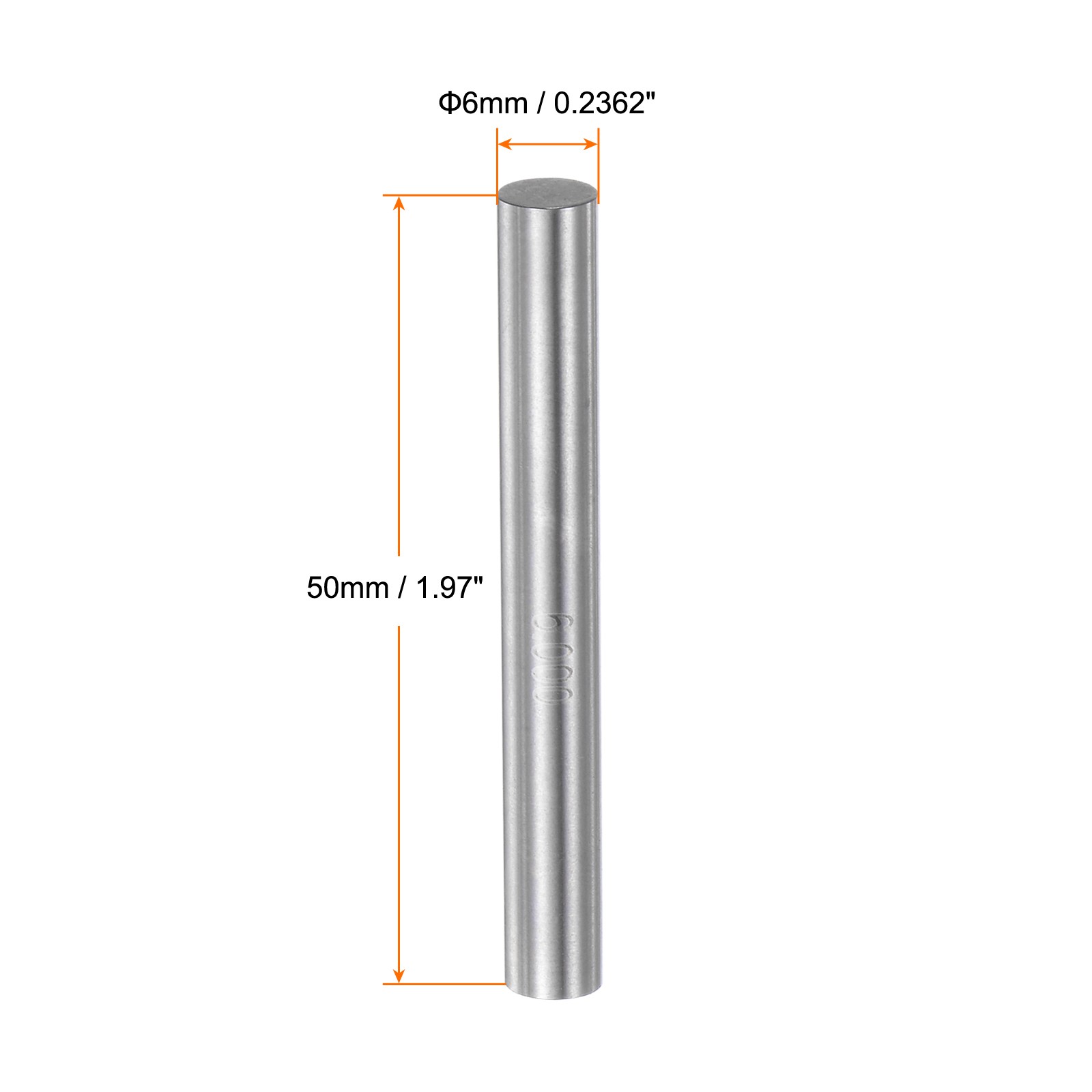 Go No-Go Plug Gage 6mm Gauge Dia Gcr15 Bearings Steel 0.001mm Precision